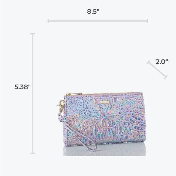 Brahmin Violet wonderland Ashlee bag Small Veronica wallet & Daisy wristlet set - Picture 10 of 16